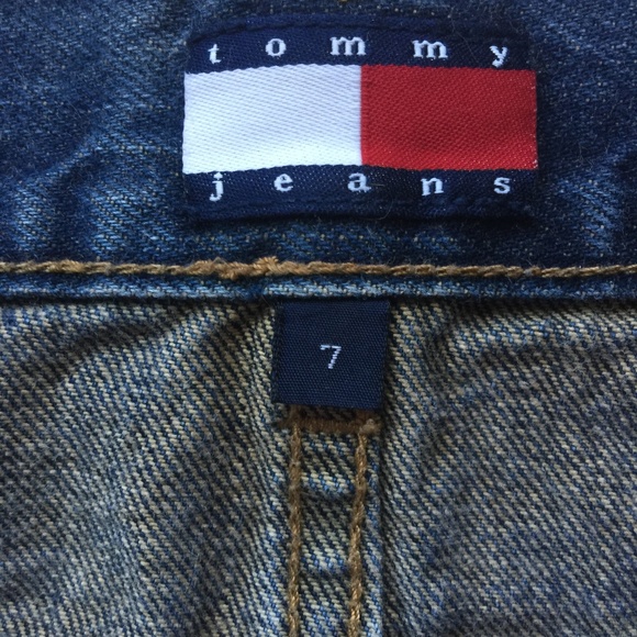 Vintage Tommy Jeans Denim Skirt Frayed Bottom - Picture 5 of 6
